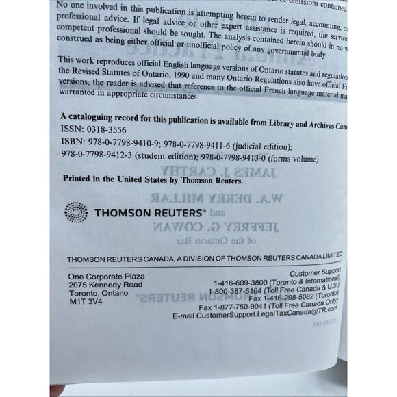 Ontario Annual Practice 2020-2021 Thomson Reuters Hardcover Book Law Canada - Picture 8 of 14